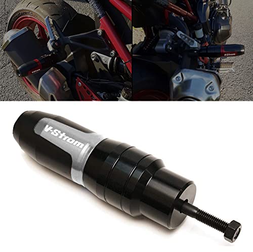 For SUZUKI V-Strom 250 650 1000 DL250 DL650 DL1000/V-Strom1000/XT Motorcycle CNC Aluminum Frame Crash Pad Exhaust Sliders Crash Protector slider - color: Titanium