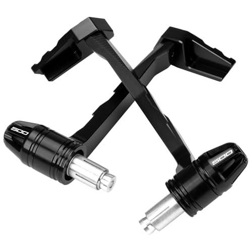 Motorcycle Brake Clutch Lever Guard Protector for Ninja 500 2024-2025 with Bar Ends Fits 7/8" Handlebars T6061 Aluminum (See Details Below) Ninja 500 Accessories (Black) - color: Black