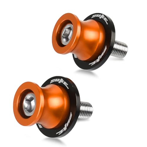 2pcs M10*1.25+1.5 DUKE Swingarm Spools,Motorcycle Swing Arm Spools Sliders Compatible with Duke 125 200 300 390 RC125 RC200 RC390 690 790 890 990 1090 1190 1290 Adventure(orange)