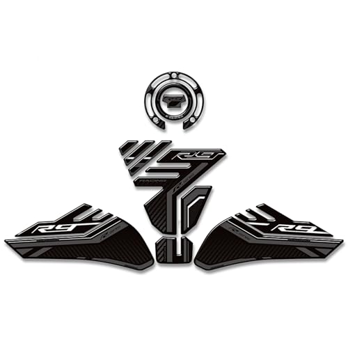Motorcycle Tank Pad Compatible with Yamaha YZF R9 YZFR9 2025 2026 Motorcycle Fuel Tank Protector Gas Tank Decals YZF R9 Tank Pad Fuel Tank Kit Knee Stickers Decals Protection (A-12) - color: A-12
