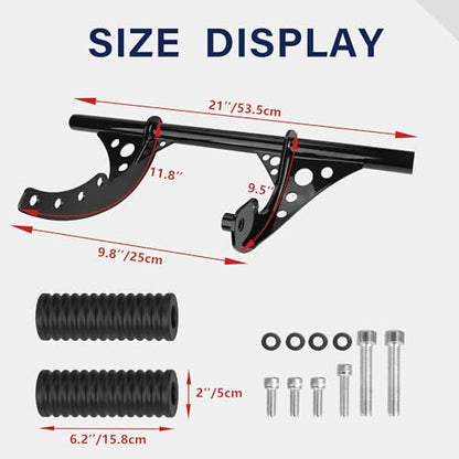 Front Highway Foot Pegs Engine Guard Crash Bar Frame Slider Fit for Harley Softail Street Bob Low Rider Lowrider S/Lowrider ST/Standard Heritage Classic FXST FXLR S ST FXBB 2018-2026 Accessories