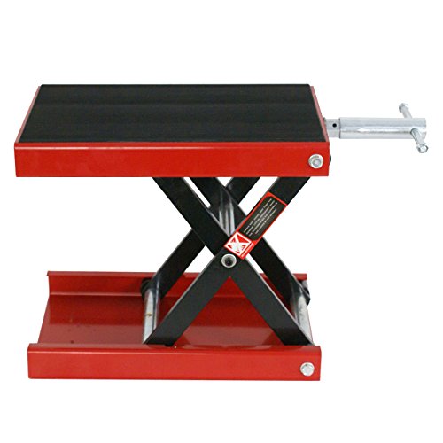 Motorcycle Lift 1100 LB Capacity Wide Deck Motorcycle Center Scissor Lift Jack Hoist Stand for Street Bikes Cruisers Touring Motorcycles Scooter ATVs