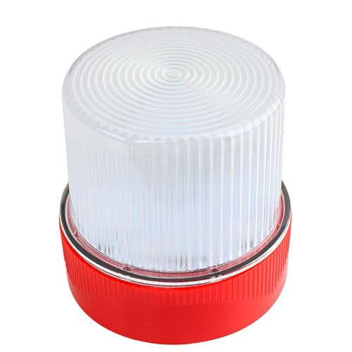 Walfront V16 Traffic Emergency Light LED Strobe Beacon with Magnetized Roof Mount and Hook for Car Motorcycle Roadside Emergencies IP67 Rainproof (Red White) - color: Red White