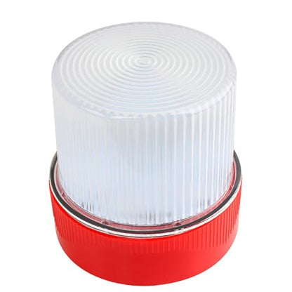 Walfront V16 Traffic Emergency Light LED Strobe Beacon with Magnetized Roof Mount and Hook for Car Motorcycle Roadside Emergencies IP67 Rainproof (Red White) - color: Red White