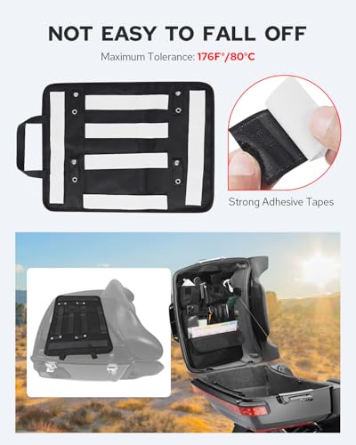 Benlari Tour Pack Lid Organizer Motorcycle Universal Storage Liner Bag Clear Pocket Waterproof Fit For Harley Davidson Street Glide Road King Road Glide Electra Glide