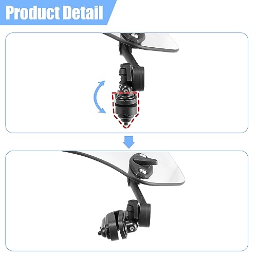 Motoforti 37cm Clear Lens Motorcycle Windshield, Adjustable Clip Wind Deflector Windshield Extension Universal Fit for Most Motorcycles & Scooters