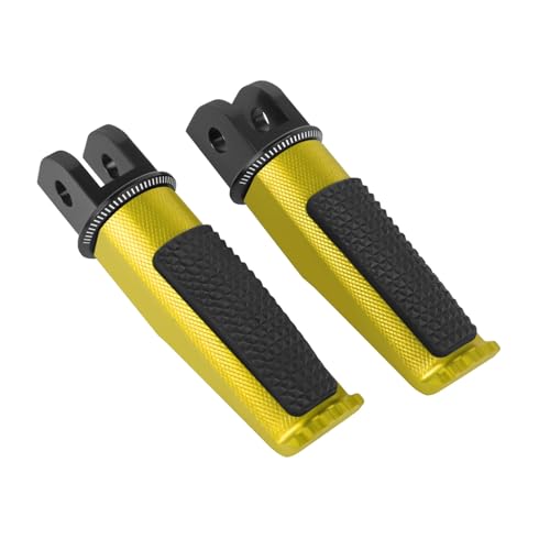 Motorcycle Footpegs Front Passenger Foot Pegs Replacement for BKING DL250 SV650 GSR600 GSR750 GSXR1000 GSXR600 GSXS1000/GT V Strom DL650 DL1000 DL650XT DL1000XT Foot Rests Pedal (gold) - color: gold
