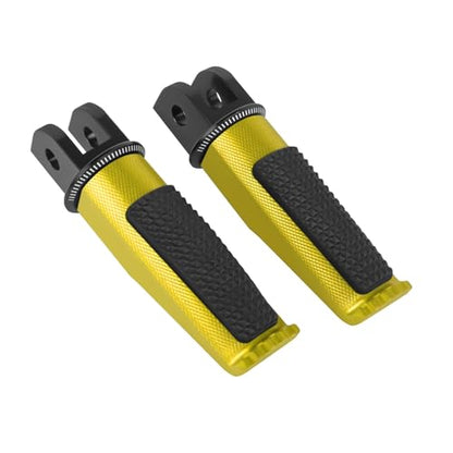 Motorcycle Footpegs Front Passenger Foot Pegs Replacement for BKING DL250 SV650 GSR600 GSR750 GSXR1000 GSXR600 GSXS1000/GT V Strom DL650 DL1000 DL650XT DL1000XT Foot Rests Pedal (gold) - color: gold
