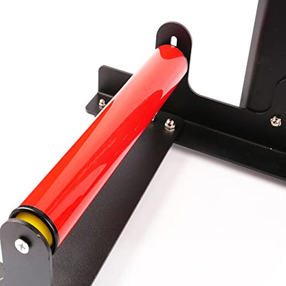 Maxshine Universal Red Wheel & Rim Detailing Rolling Stand | 360° Rotating Tire Stand for Wheel Wash, Ceramic Coating & Tire Shine | Heavy-Duty Rim Roller Stand for Professional Auto Detailing - size: Large (Red)