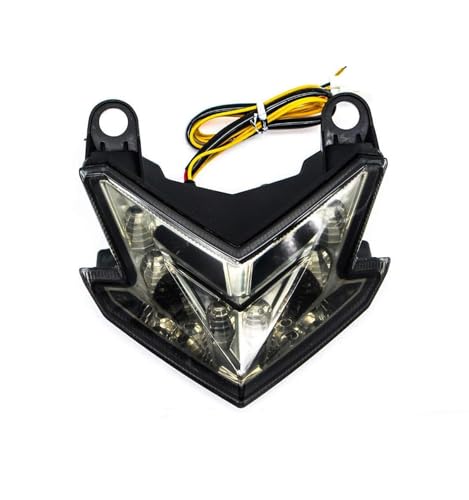 MZS Motorcycle Tail Light, LED Turn Signal Blinker Integrated Smoke Compatible with ZX6R ZX-6R 2013-2018 / Z125 Pro 2017-2024 / Z800 2013-2017 - size: ZX6R/Z125 Pro/Z800