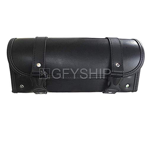 Motorcycle Fork Bag Waterproof Motorbike Tool Bag Handlebar Bag PU Leather Saddlebag Front Rear Storage Tool Pouch