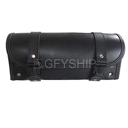 Motorcycle Fork Bag Waterproof Motorbike Tool Bag Handlebar Bag PU Leather Saddlebag Front Rear Storage Tool Pouch