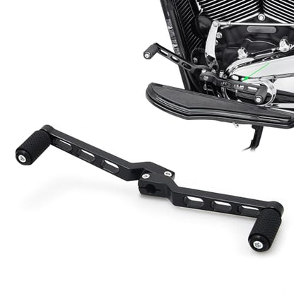 Defiance Street Glide Floorboards for Harley Touring Bagger Road Glide Road King softail Fatboy FLST with Heel-Toe Shifter Lever and Highway footrests (All Black) - color: ALL BLACK