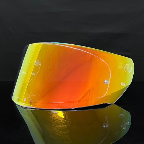 Assault Helmet Visor,Motorcycle Helmet Shield Replacement UV Protection Windshield Compatible With Assault,Stream,Rapid,Storm,FF320,FF328,FF353,FF800(Revo Clear Red) - color: Revo Clear Red