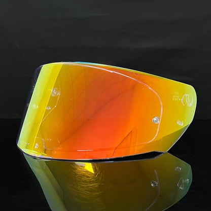 Assault Helmet Visor,Motorcycle Helmet Shield Replacement UV Protection Windshield Compatible With Assault,Stream,Rapid,Storm,FF320,FF328,FF353,FF800(Revo Clear Red) - color: Revo Clear Red
