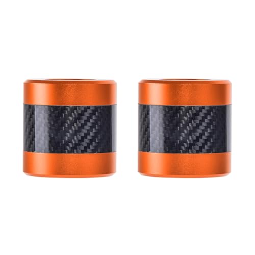 Advanblack Protek Machined CNC Alumium with Carbon Fiber Inlay Crash Bar Slider (Orange CNC w/Carbon Inlay) - color: Orange CNC w/ Carbon Inlay