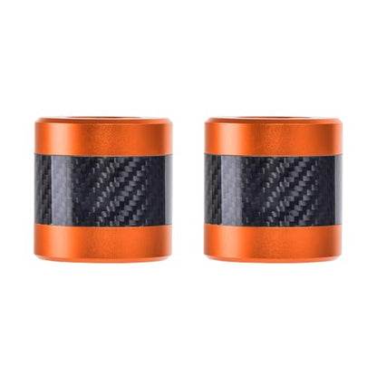 Advanblack Protek Machined CNC Alumium with Carbon Fiber Inlay Crash Bar Slider (Orange CNC w/Carbon Inlay) - color: Orange CNC w/ Carbon Inlay
