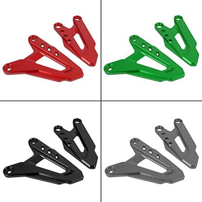 Rider Foot Peg Heel Guard Plates Motorcycle Footrest Pedal Protector Compatible with Kawasaki NINJA400 Z400 NINJA 400 500 NINJA e-1 Z e-1 Z 7 HYBRID - color: Titanium