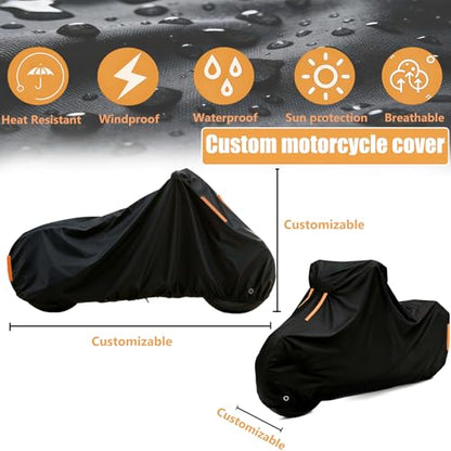 Outdoor Oxford Fabric Motorbike Cover,for Adly Air tec 1丨Motorcycle Sun Shade & Rain Cover All-Season Windproof Anti-Scratch UV Protection - size: for Air tec 1