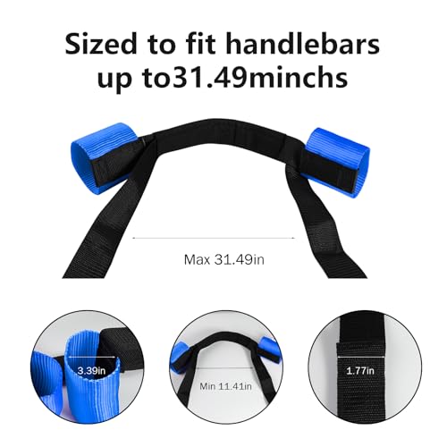 Kzinrft Motorcycle Handle Strap is Easy to Adjust and Can Maintain Vehicle Stability and Safety During Transportation, Suitable for All Tricycle Bike ATV Scooter (Blue) - color: blue
