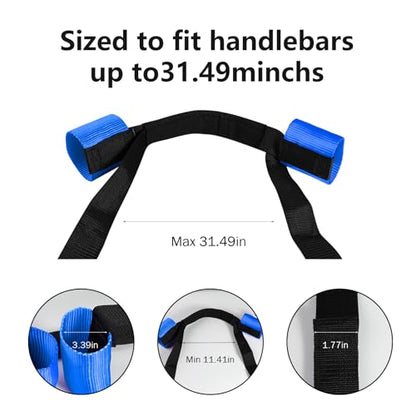 Kzinrft Motorcycle Handle Strap is Easy to Adjust and Can Maintain Vehicle Stability and Safety During Transportation, Suitable for All Tricycle Bike ATV Scooter (Blue) - color: blue