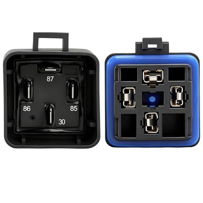 Waterproof Relay Kit, 12V 40A, 4 Pin SPST, Heavy Duty 14 AWG Tinned Copper Wires Automotive Relay and Harness Set for Automotive Car Marine Boat - size: 12V 4Pin