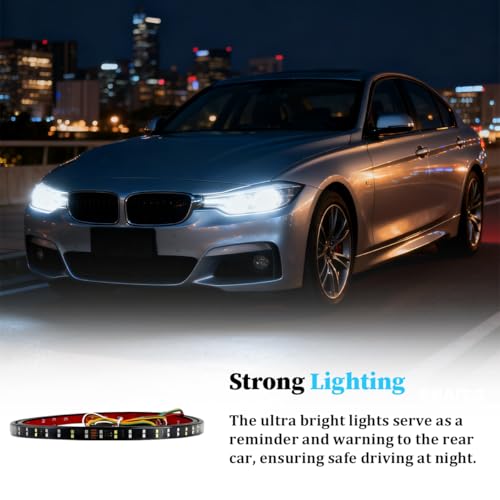 59" Truck Tailgate Light Strip, 180 LED 4 Function Vihicle Brake Running Turn Signal Light Rear Lighting Bar, Pickup Tail Strip Reverse Lamp, Universal for Trailer Truck Cargo Pickup - size: Double 1.5M