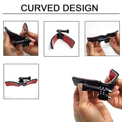 Helmet Chin Mount for GoPro, Adhesive Chin Mount Fit for Full Face Motorcycle Helmet, Immersive POV Recording, Compatible With GoPro Hero 13 12 11 10 9 8 Camera, Helmets Accessories Gear For Man Women