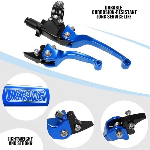 7/8inch 22mm Universal Motorcycle Clutch Brake Lever Folding Levers for 50/110/125/140/150cc Dirt Pit Bike SSR RFZ 125 DBX18/19 Xpro Coolster Thumpstar Baja Apollo (Blue) - color: Blue