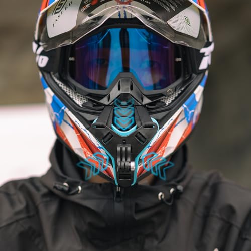 DJI Action 6 Helmet Chin Mount, Motorcycle Dirt Bike Bicycle Strap Holder Clamp Mounts Compatible with Go Pro Hero 13,12,11,10, 9, 8, 7,DJI Osmo Action 6,2,3,4, 5 pro and More - color: Y-Shaped Mount