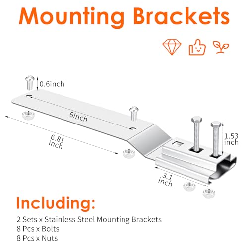 2-Pack Slow Moving Vehicle Signs with Mounting Brackets – 16”x14” Reflective Aluminum SMV Triangle for Golf Carts, Tractors & UTVs – DOT Compliant, Rust-Proof (Red/Orange)