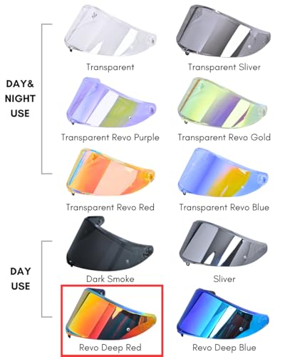 Compatible With K6S Visor K6 Face Shield Replacement Tinted Visor Helmet Accessories (Revo Deep Red) - color: Revo Deep Red