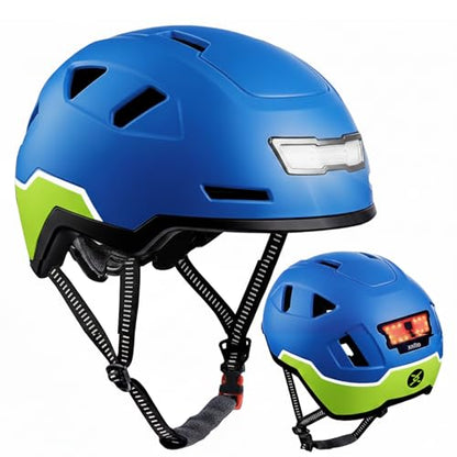XNITO Bike Helmet with LED Lights - Urban Bicycle Helmet for Adults, Men & Women - CPSC & NTA-8776 Dual Certified - Class 3 E-Bikes, Scooters, Onewheel, Commuter, Mountain - color: Kelowna, size: X-Large