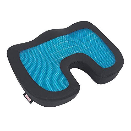 Motor Trend Cooling Car Seat Cushion with Memory Foam, Made with Orthopedic Gel for Maximum Coccyx Comfort & Back Pain Relief, Ideal Office Chair Cushion - style: Seat Cushion