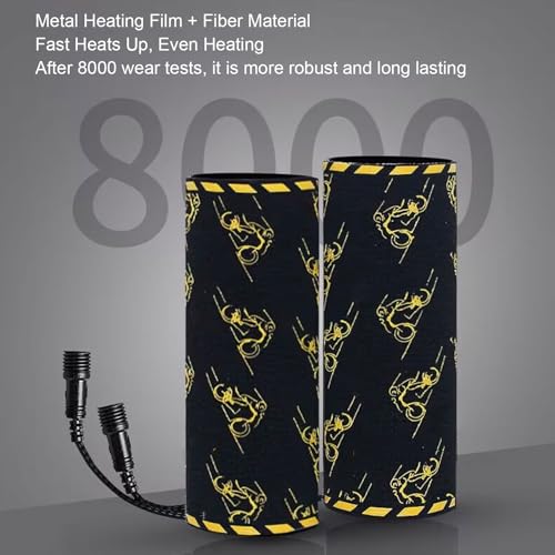 KIMISS USB Heated Hand Cover 5+ Temperature Settings Bike Handlebar Grips Warmer Memory Function IP67 Proof OverHeated Hand Cov Seconds Large Thanks to that Components Fast Wide for 10