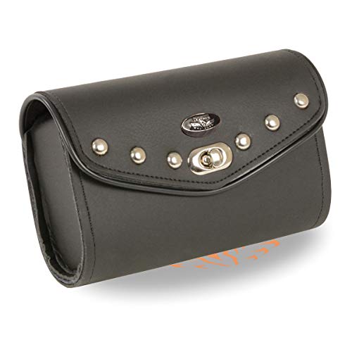 Milwaukee Leather Windshield Bag - PVC Motorcycle Storage w/Turn Lock or Hook Closure - Fits Most Bikes - One Size - color: SH49909-BLACK, size: One Size