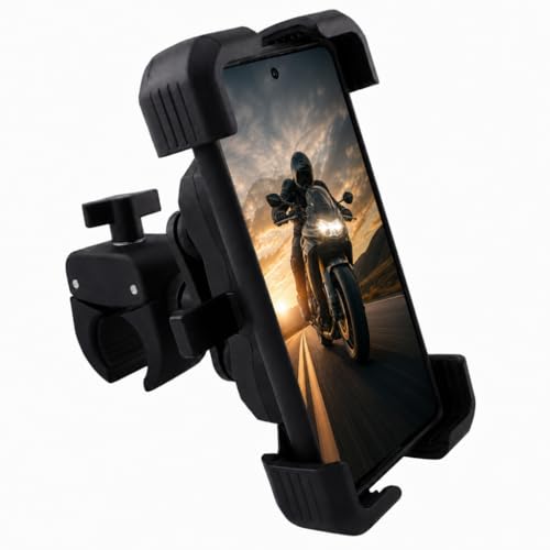 Cycle Phone Mount, 4.5-7" Smart Phones, Handlebar Grip Mount with Vibration Dampening System, Secure Quick-Release Design for Motorcycles and Bicycles