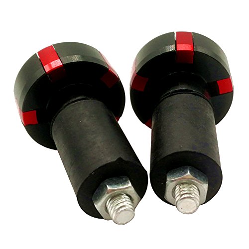 Universal Anti-Vibration Handlebar Grips Plugs Motorcycle Street Bike Bar Ends 7/8”(22mm) Fits for Honda Kawasaki Suzuki Yamaha BMW Ducati Triumph Red