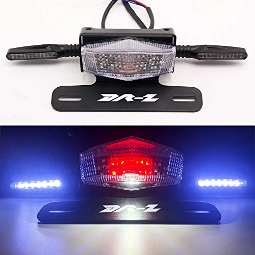License Plate Holder Fender Eliminator Rear Tail Tidy LED Brake Lights and Turn Signals For Suzuki DRZ400S DRZ400SM DRZ400E (Clear) - color: Clear