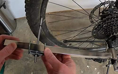 Derailleur Hanger Alignment Gauge for 20” to 29” Mountain Biking and Road Cycling Wheels (Stainless Steel)