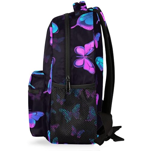 Backpack for Women Men, Butterfly Waterproof Backpack with Laptop Compartment, Lightweight Carry On Backpack for Travel, Work, Picnic - color: Butterfly