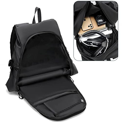 Motorcycle Backpack - Waterproof Helmet Backpack for Men, Travel - color: Black(backpack)