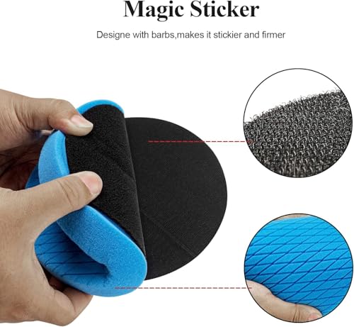 Autolock 6" Buffing Polishing Pads, 6Pcs 6.5inch 165mm Face for 6 Inch Backing Plate Compound Buffing Sponge and Woolen Pads Cutting Polishing Pad Kit for Car Buffer Polisher, Polishing and Waxing - size: 6.5 Inch