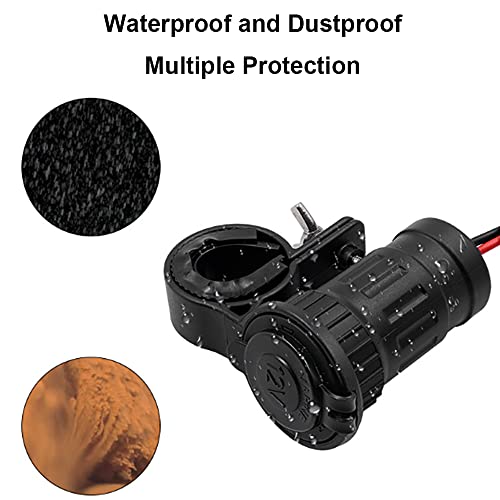 Universal Waterproof High Power Cigarette Lighter 12-24V 240W Power Plug Socket with Handlebar Motorcycle Cigarette Lighter