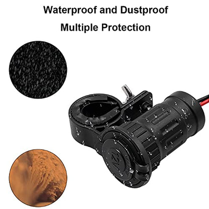 Universal Waterproof High Power Cigarette Lighter 12-24V 240W Power Plug Socket with Handlebar Motorcycle Cigarette Lighter