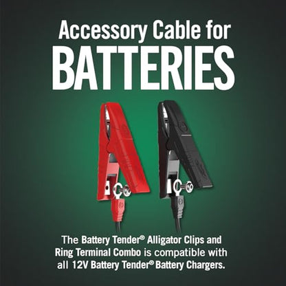 Battery Tender Alligator Clip and Ring Terminal 20 Inch Battery Charger Accessory Combo Cable - 081-0180