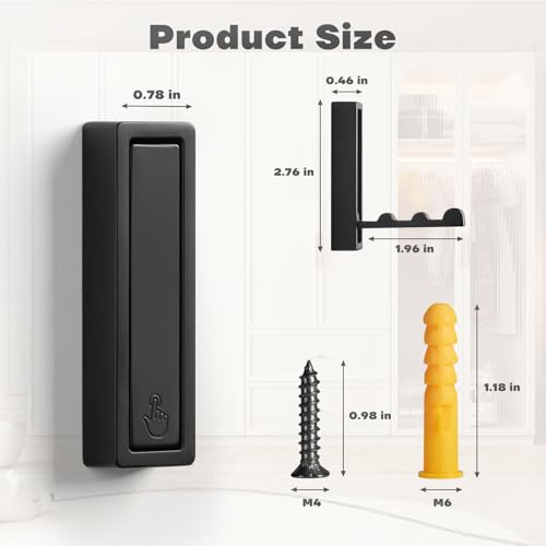 Folding Wall Hooks, 4pcs Foldable Coat Hooks, Heavy Duty Zinc Alloy No Rust Fold Up Hooks for Coat, Towel, Key, Hat, Bag, Jacket, Backpack (Matte Black) - color: Matte Black, size: 4