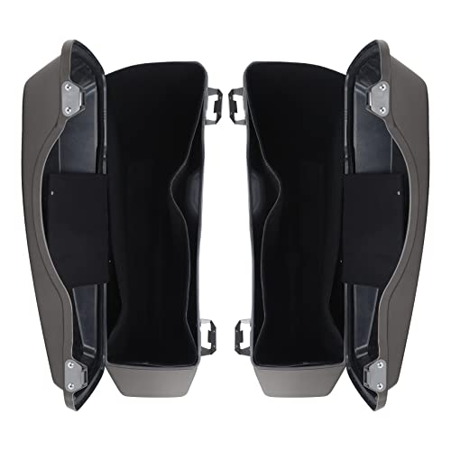 SLMOTO Hard Saddlebags Fit For Harley Electra Road King Glide 1994-2013 - color: For Pewter Denim