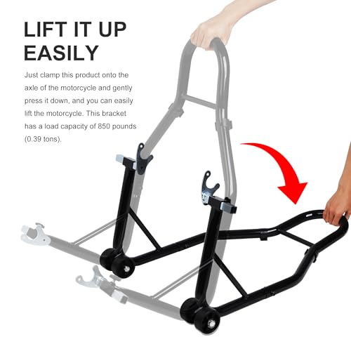 Heavy Duty Motorcycle Rear Wheel Lift Universal Sport Bike Swingarm Spool Paddock Stand Combo