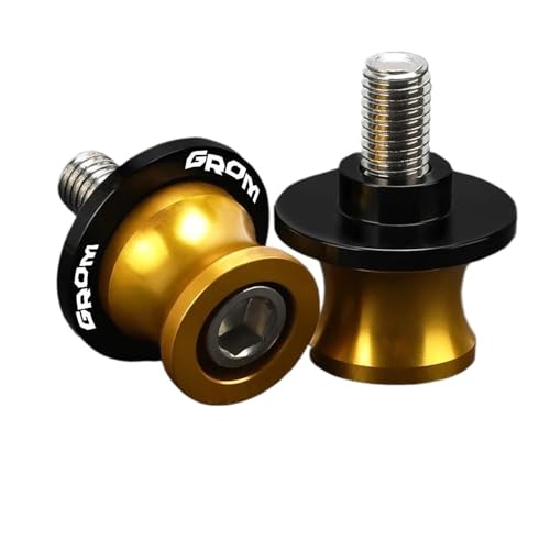 Motorcycle M8 Swingarm Spools Rear Stand Screws Sliders for H GROM MSX125 2015 2016 2017 2018-2023 2024(Gold) - color: Gold